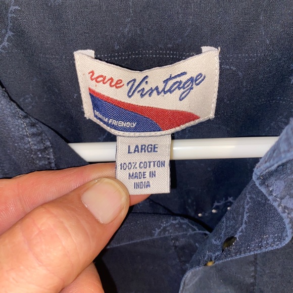 Rare Vintage 80’s Western Style Button Up Down Shirt Paisley pattern - Picture 3 of 5